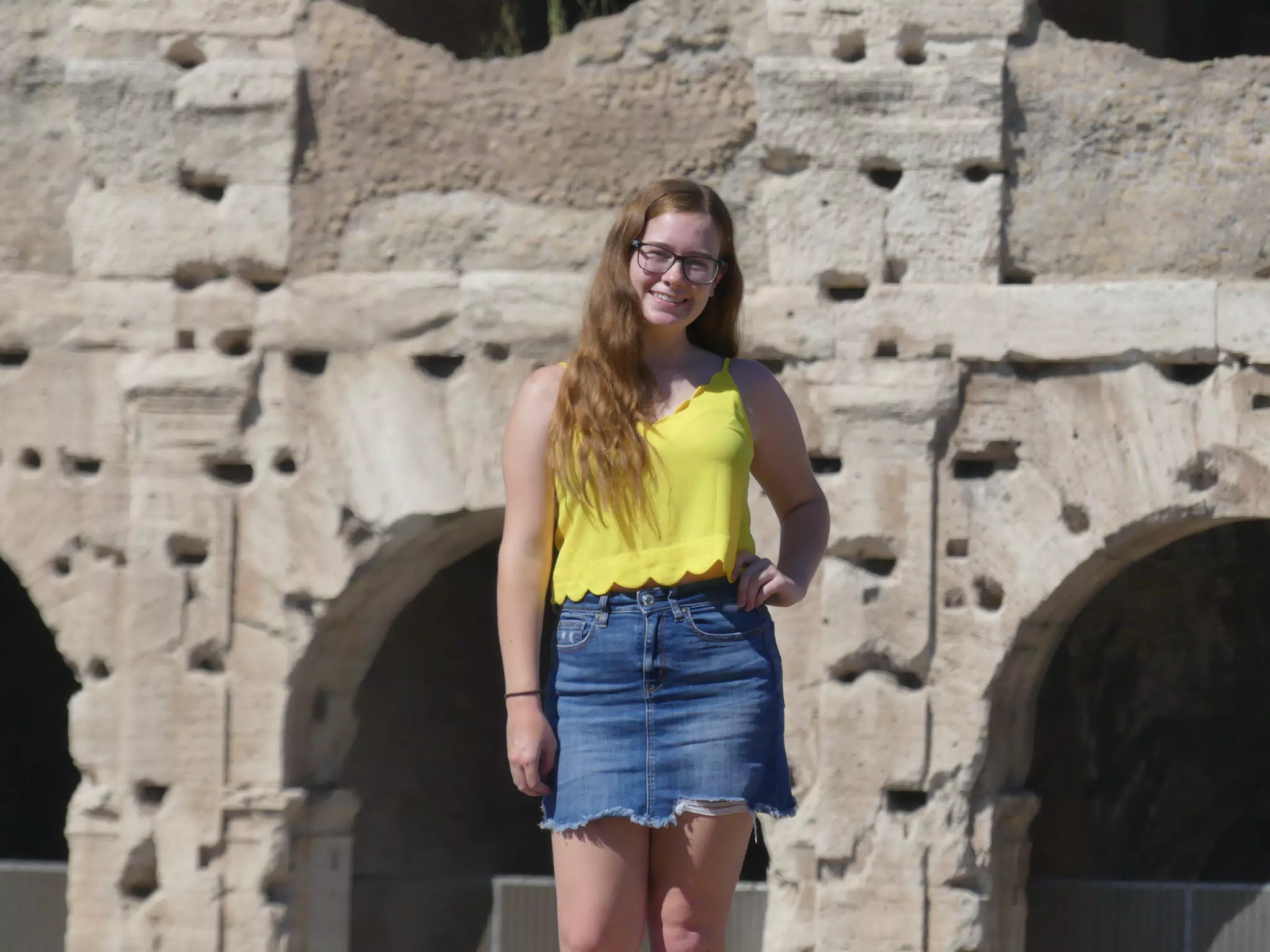 Madeline at the Colosseum