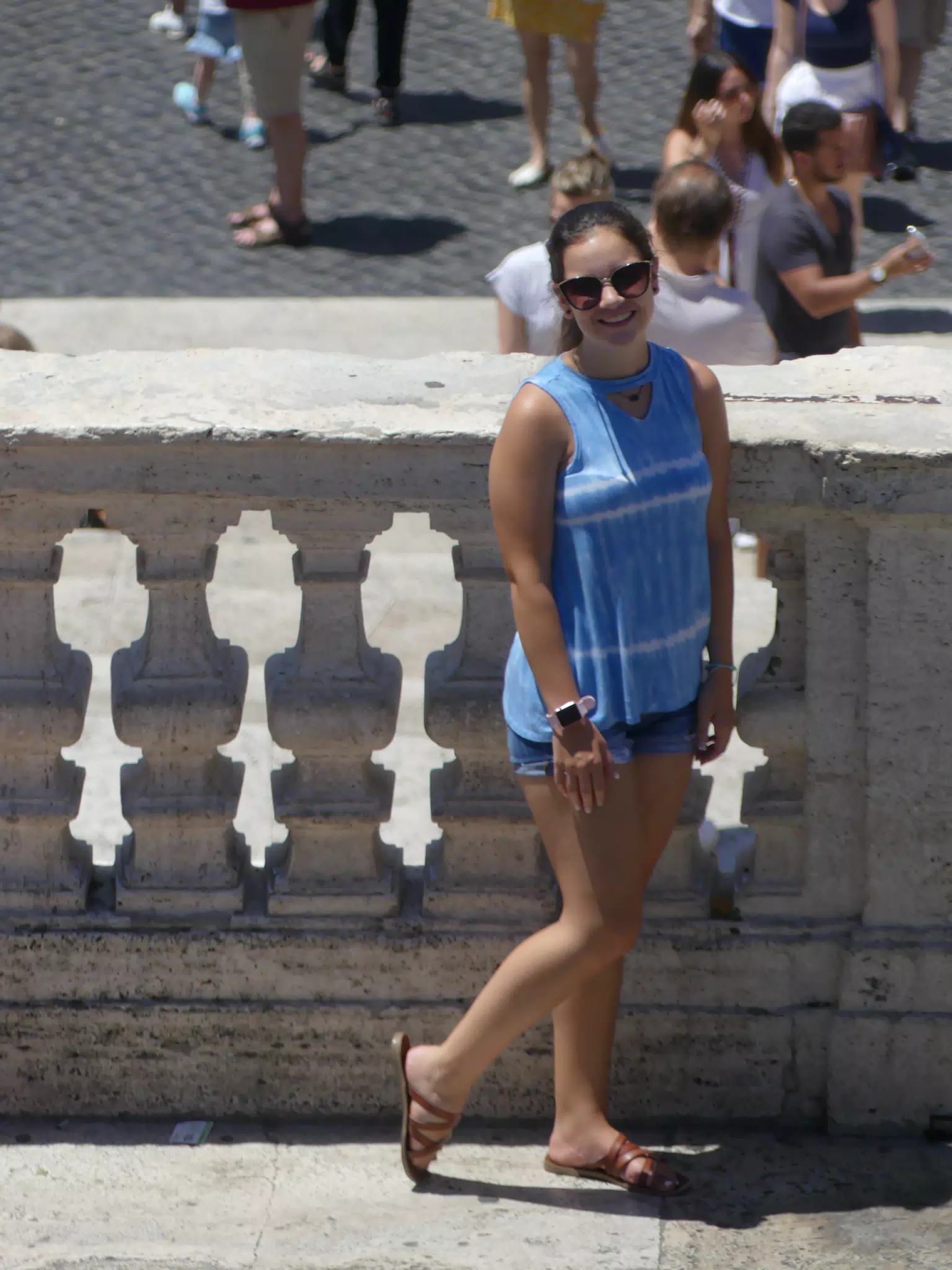 Emily on the Spanish Steps in Rome