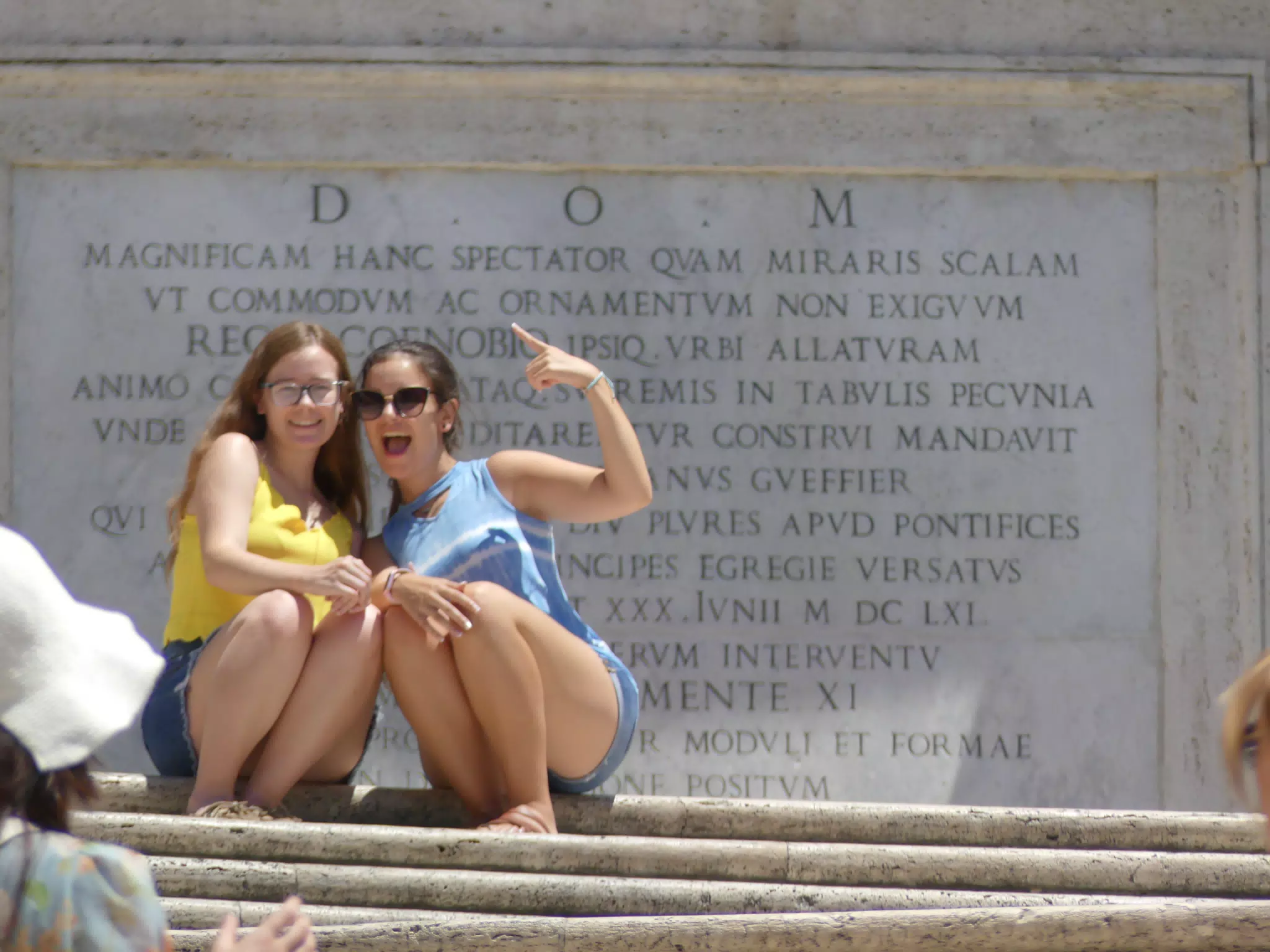 Madeline and Emily on the Spanish Steps