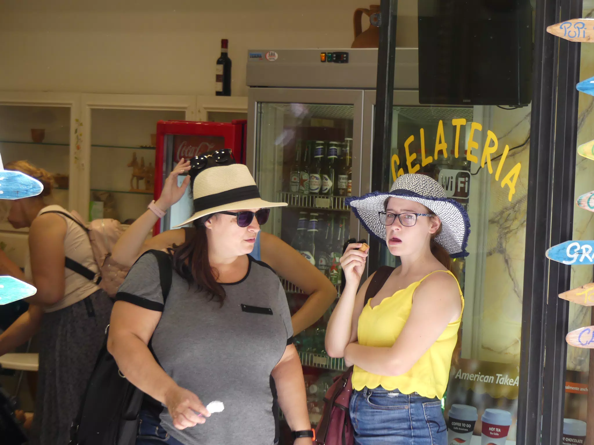 Dominica and Madeline Testing Gelato