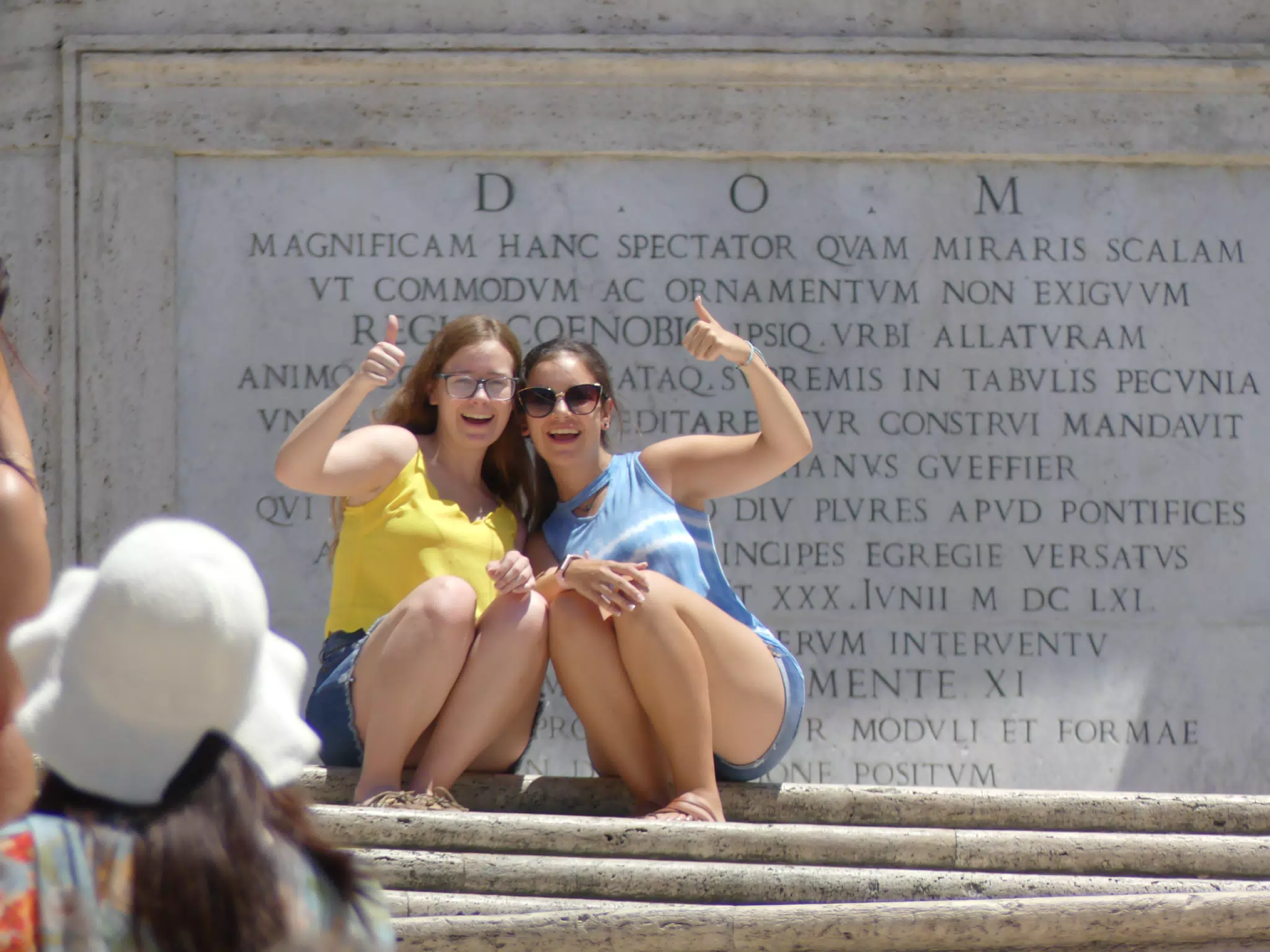 Girls on the Spanish Steps in Rome