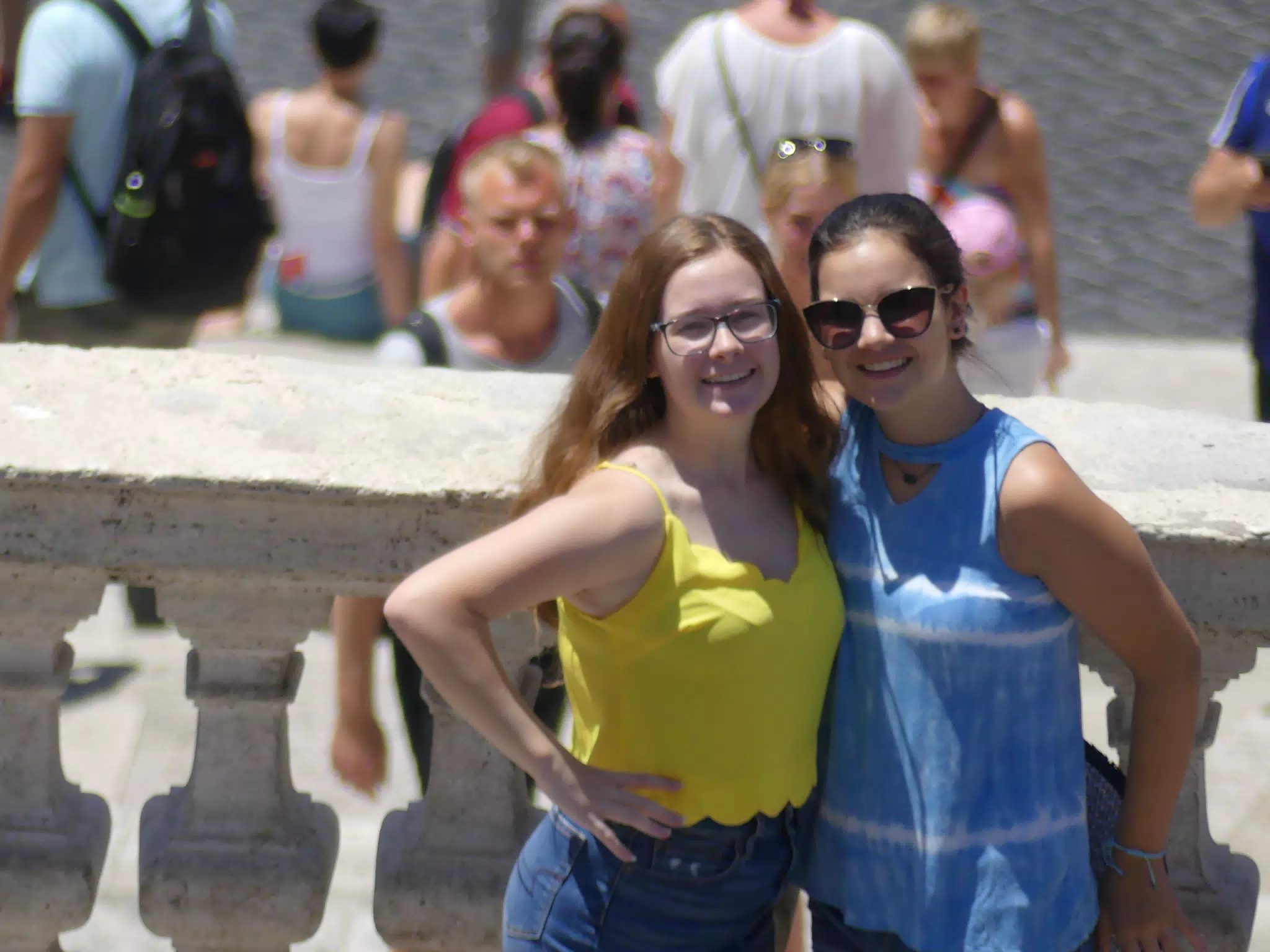Madeline & Emily on the Spanish Steps in Rome