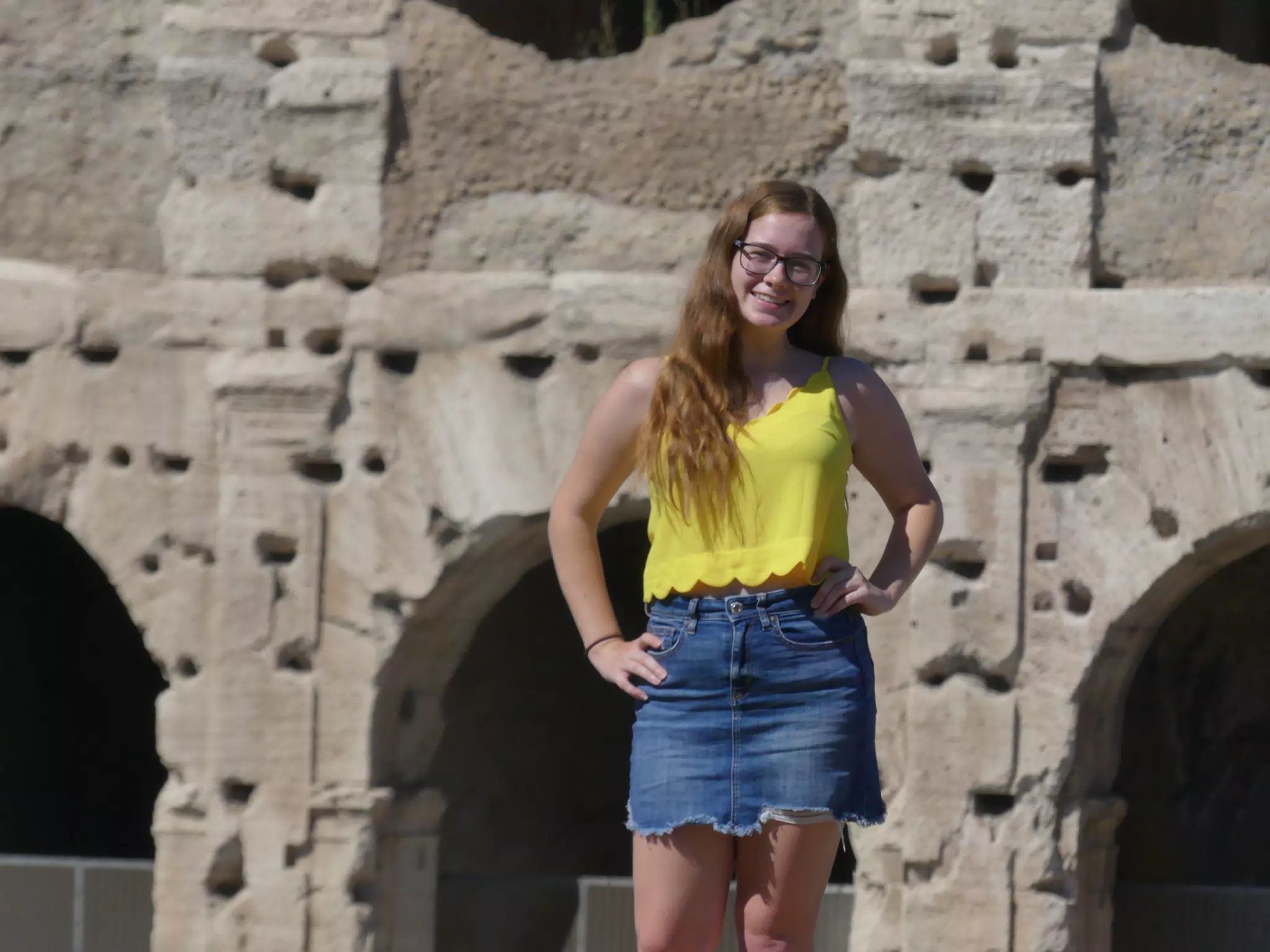 Madeline Posing at the Colosseum