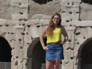 Madeline Posing at the Colosseum
