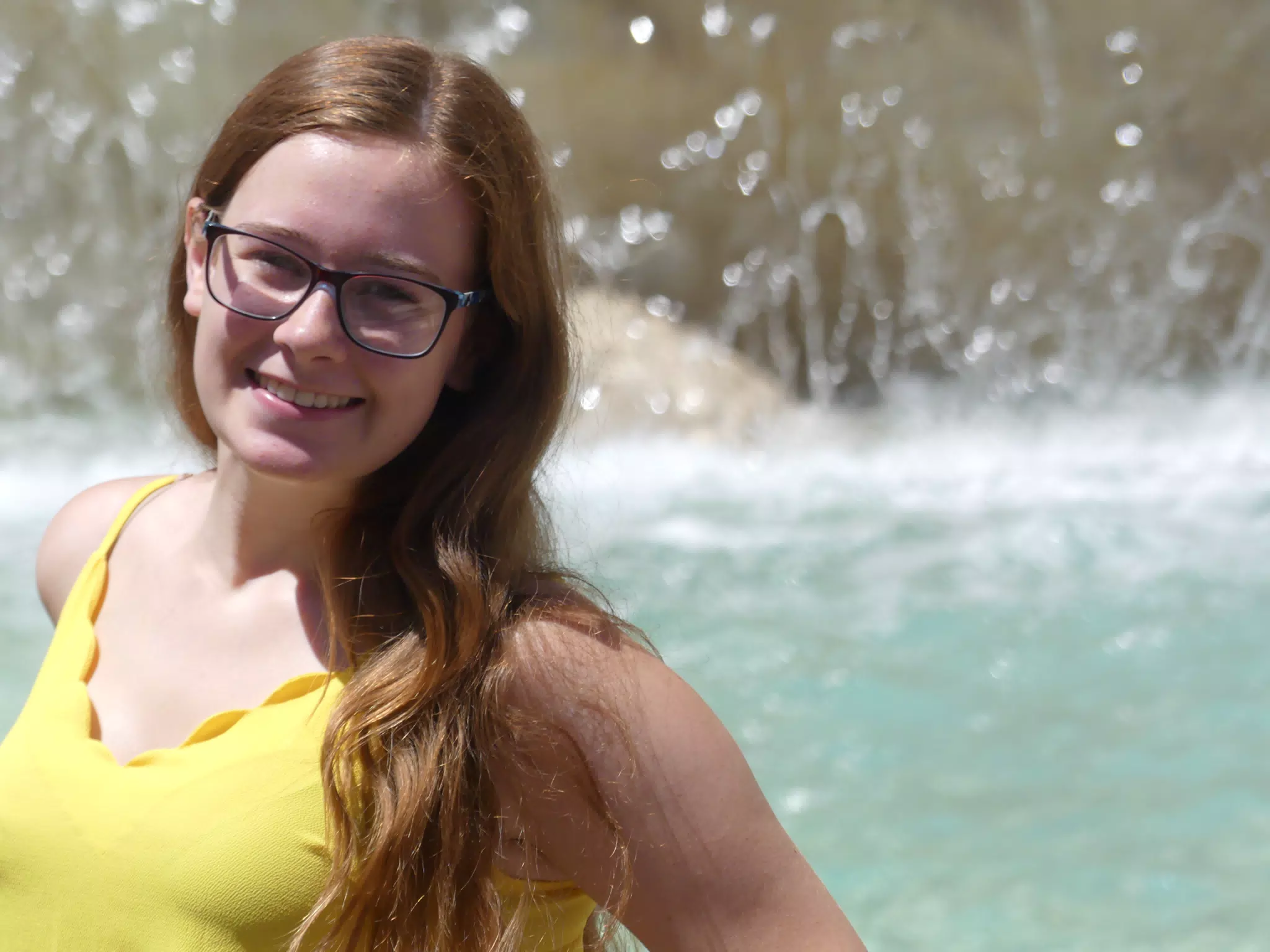 Portait of Madeline at Fountain in Rome
