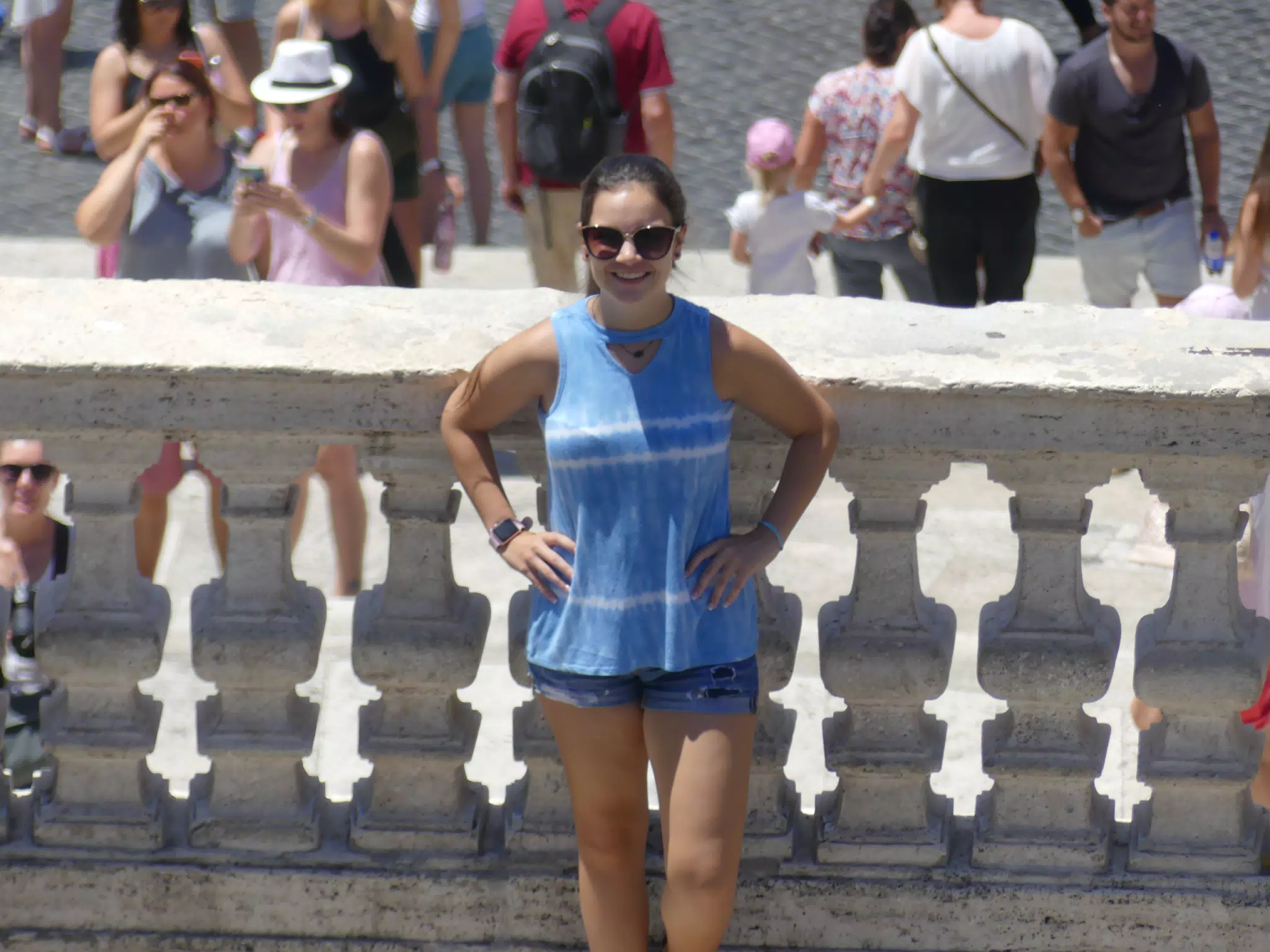 Emily on the Spanish Steps in Rome