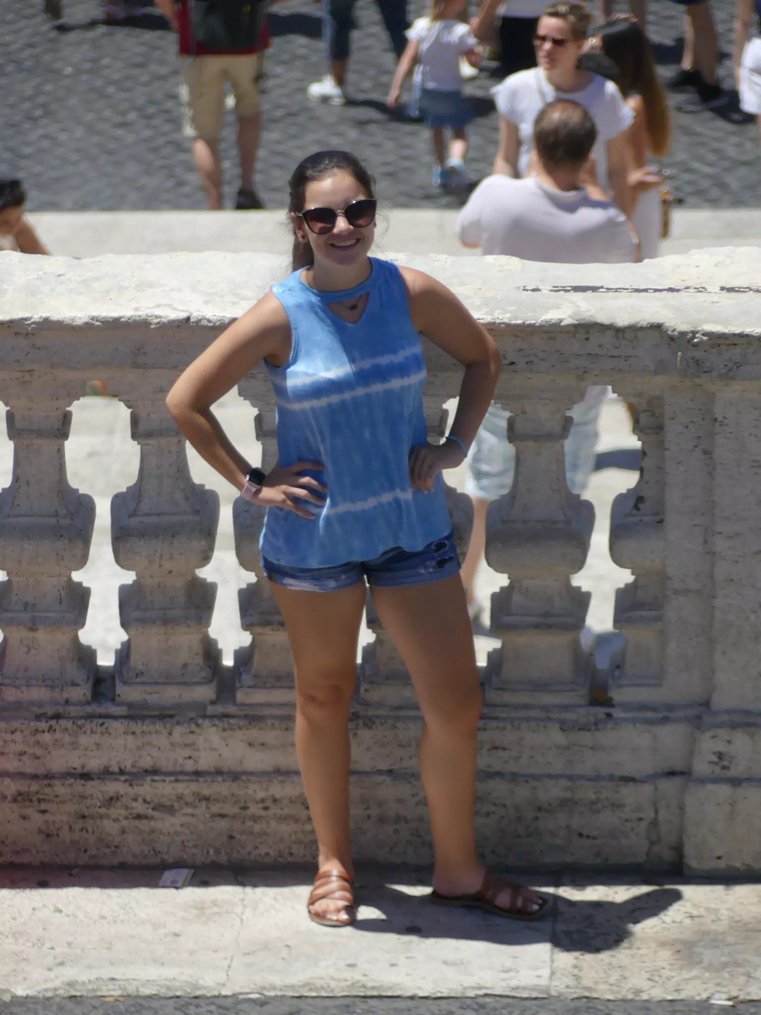 Emily on the Spanish Steps in Rome