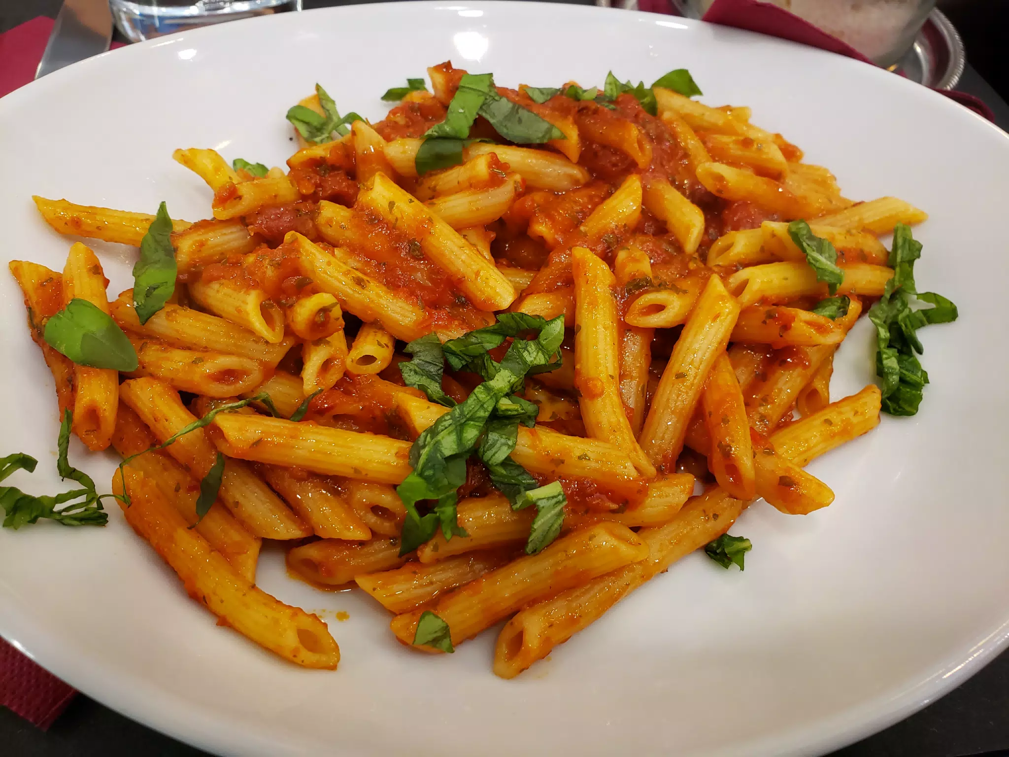 Penne a la Arrabiata in Rome