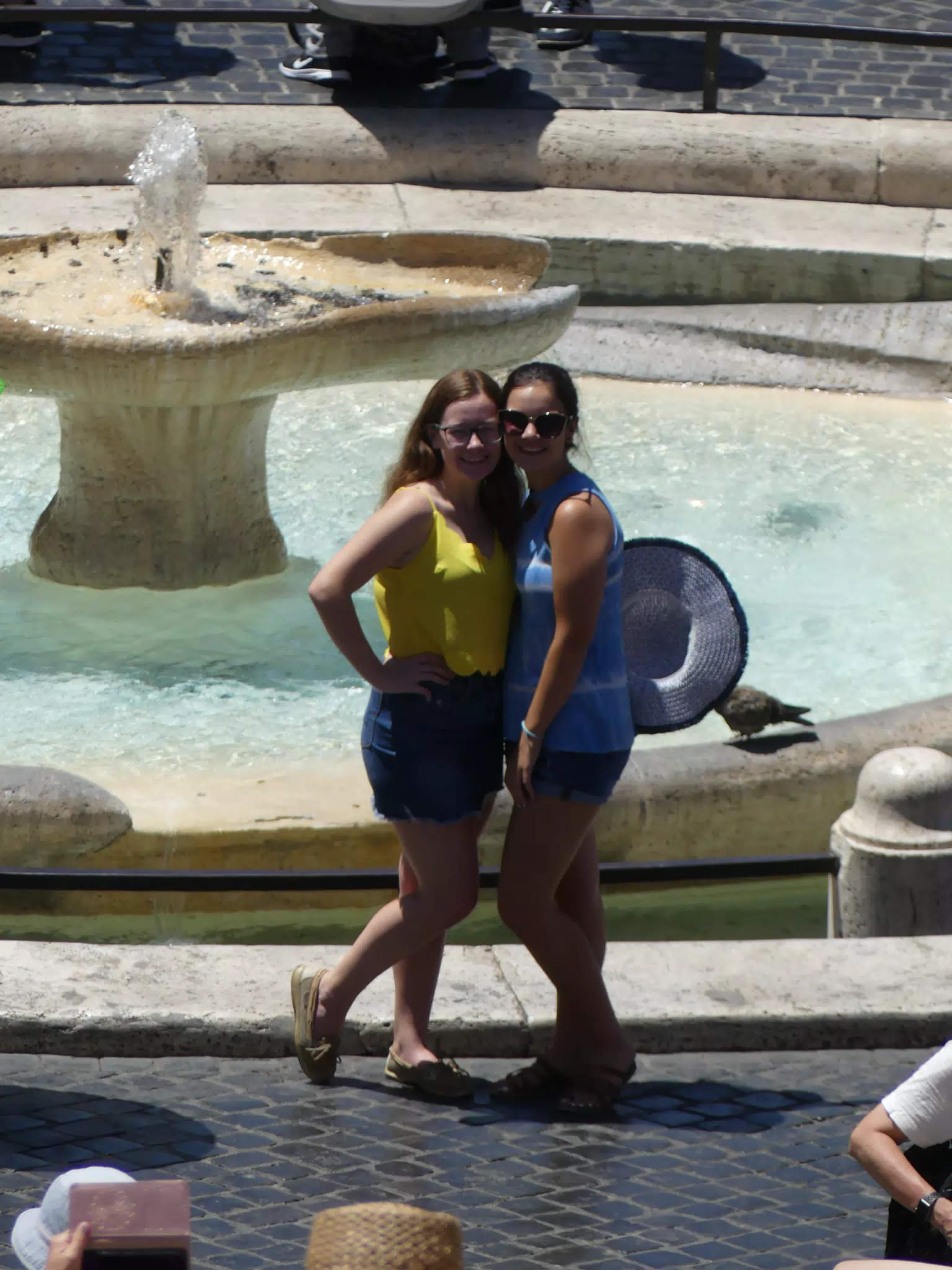 Grice Sisters by Fountain