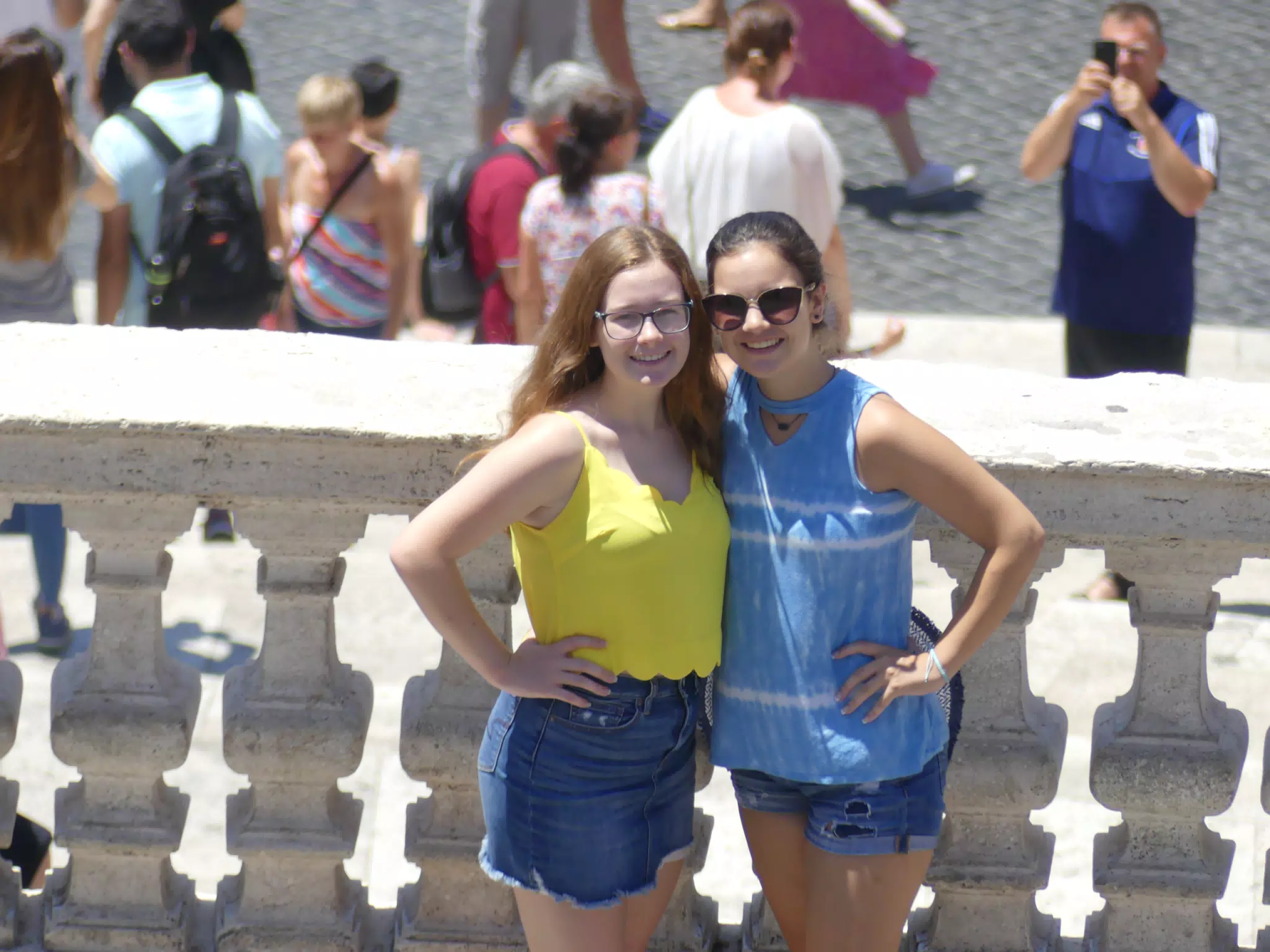 Madeline and Emily on the Spanish Steps