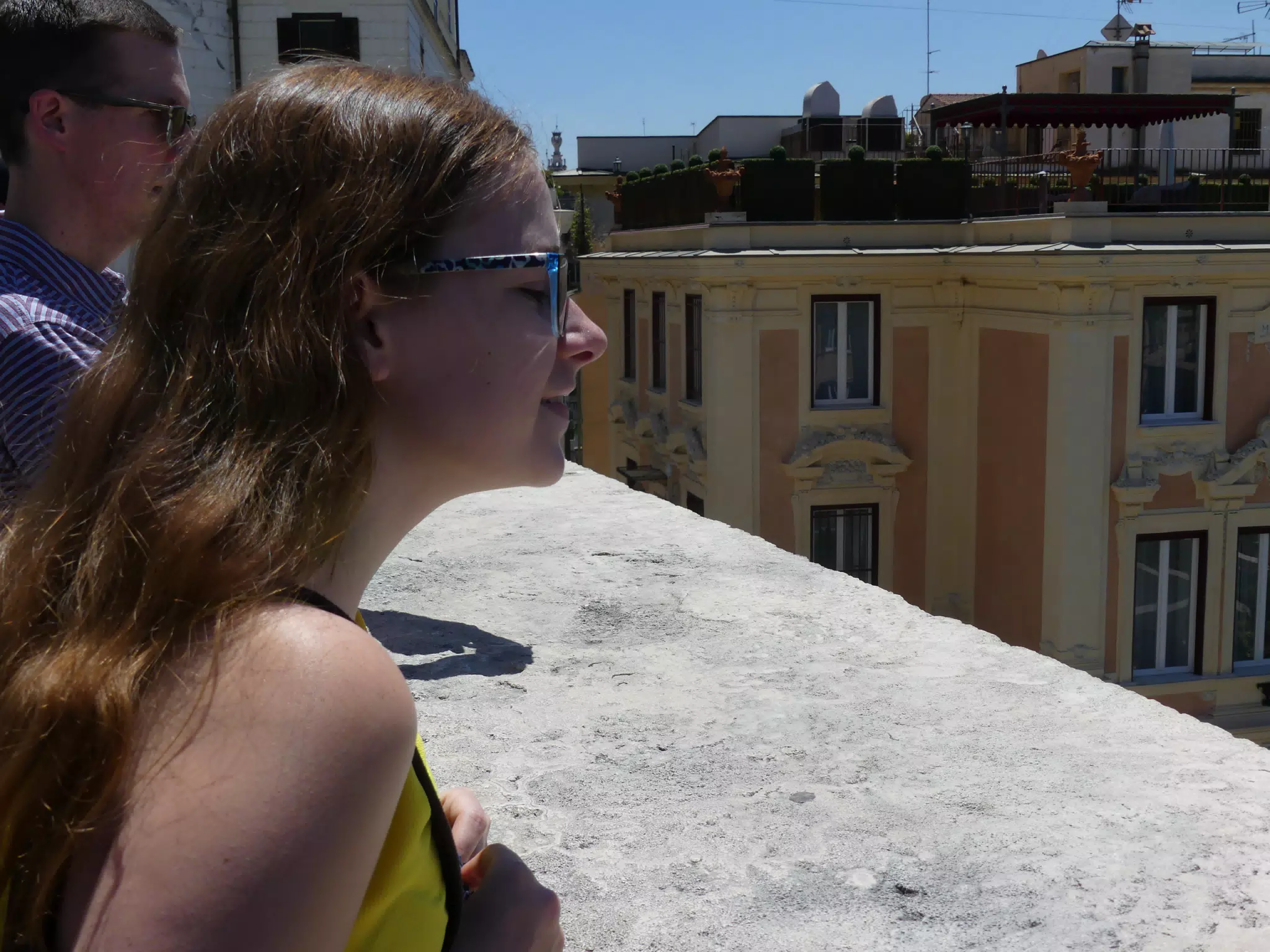 Madeline Looking over Bridge