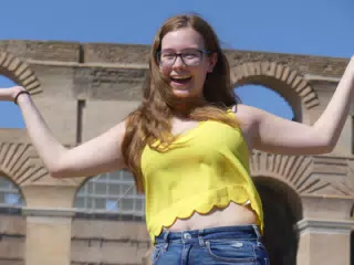 Madeline Grice at the Colosseum in Rome, Italy