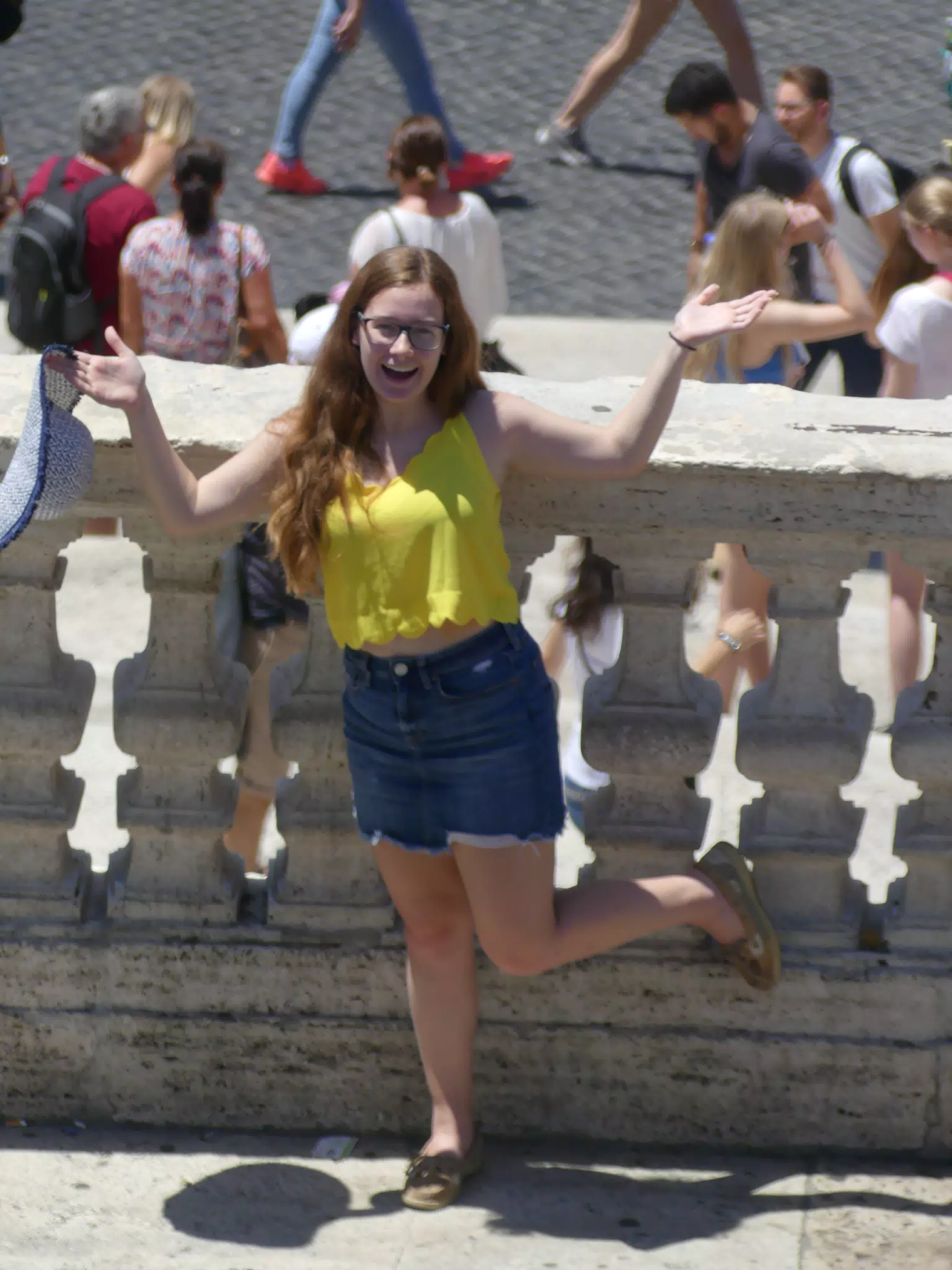 Madeline on the Spanish Steps in Rome
