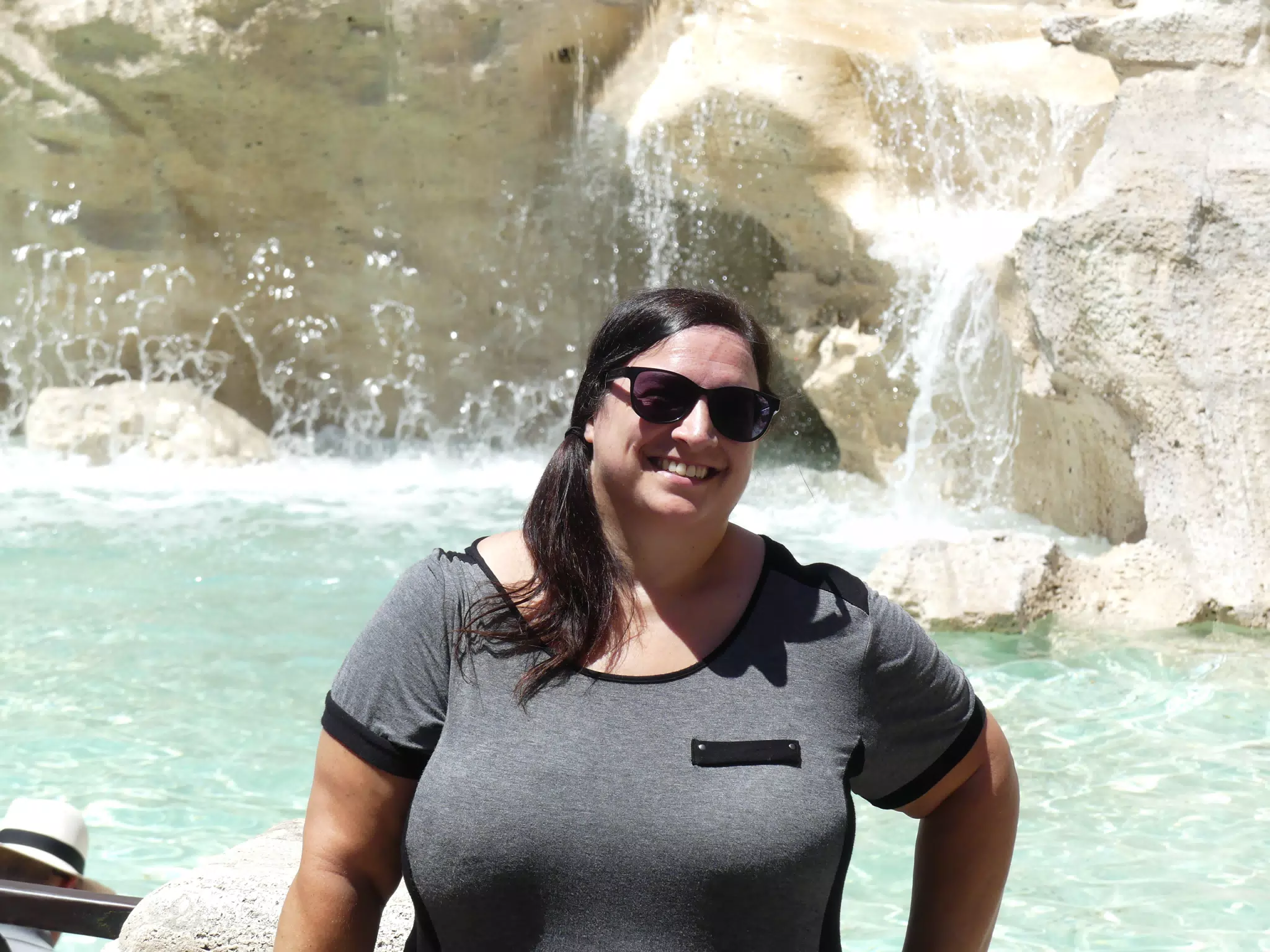 Dominica at the Trevi Fountain