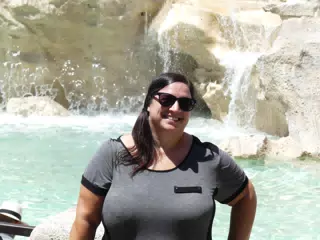 Dominica at the Trevi Fountain