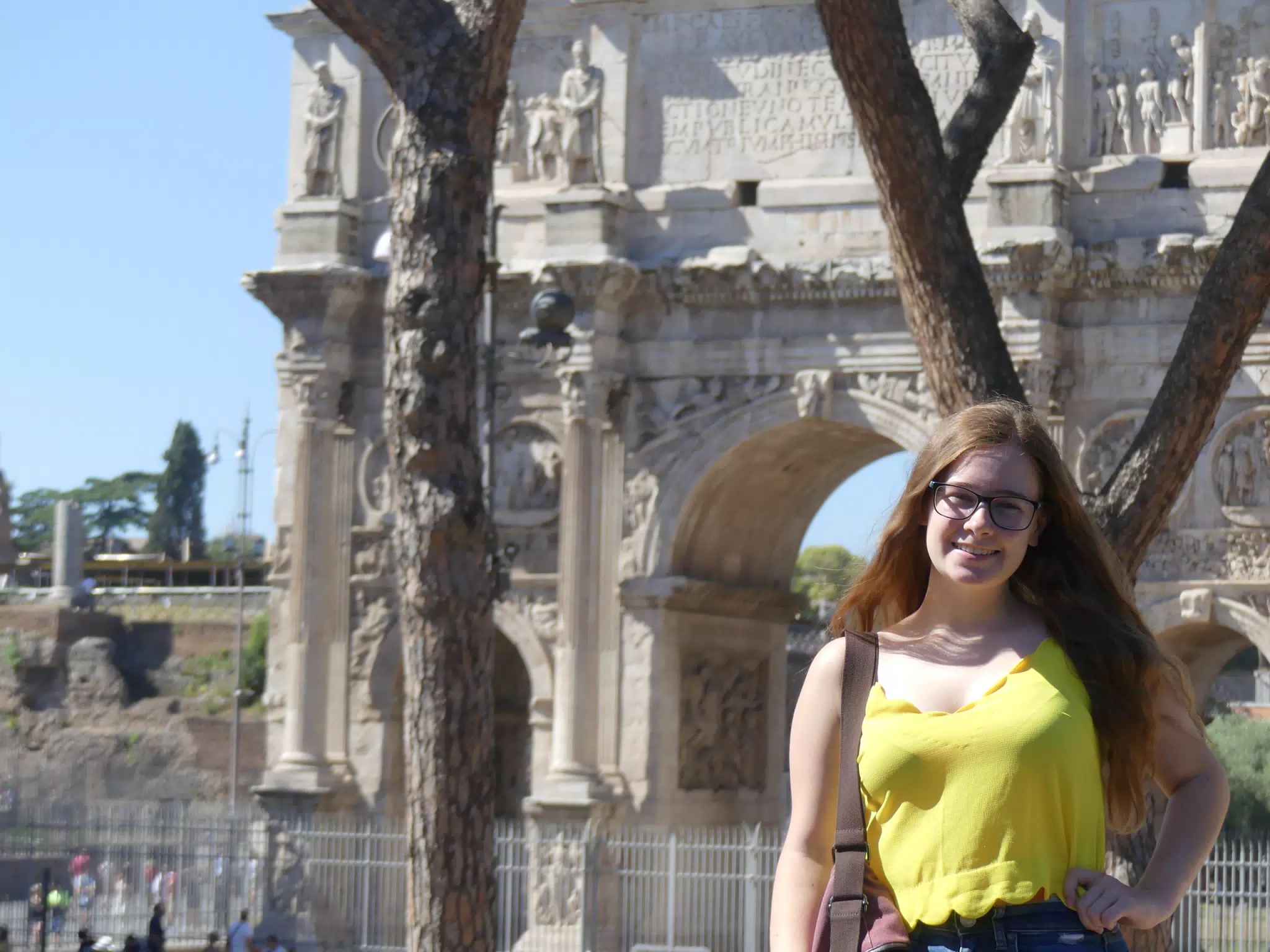 Madeline at the Arch in Rome