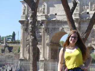 Madeline at the Arch in Rome