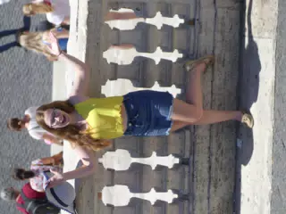 Madeline on the Spanish Steps in Rome