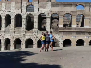 Madeline, Dominica & Emily at the Colosseum in Rome