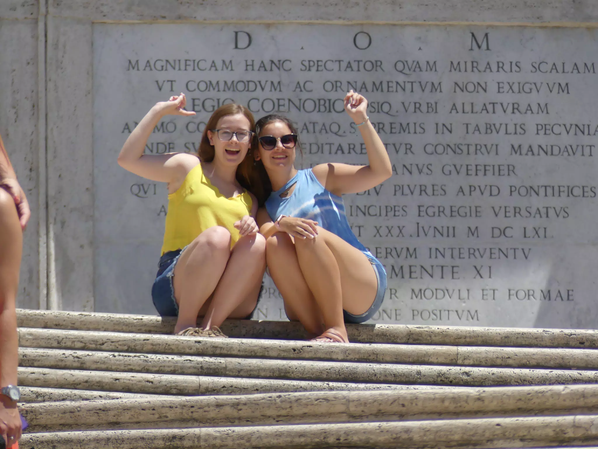 Madeline & Emily on the Spanish Steps in Rome