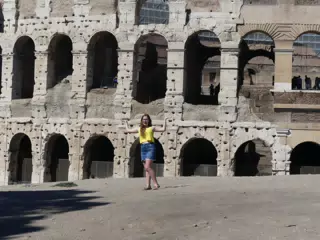 Madeline at the Colosseum