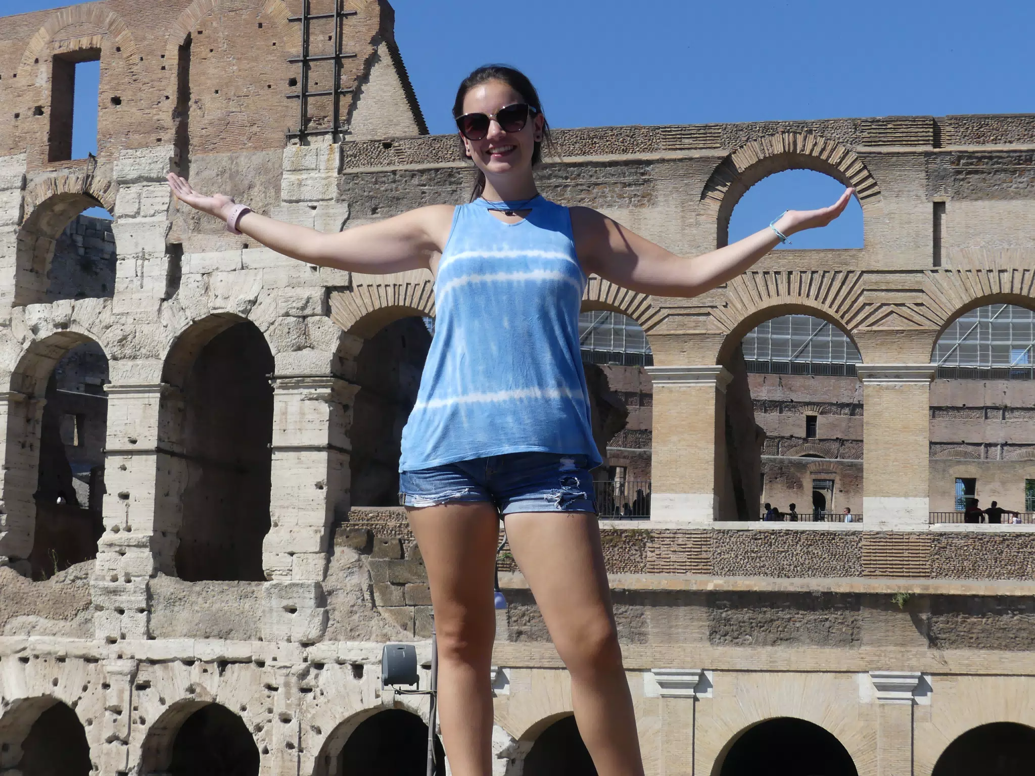 Emily at the Colosseum