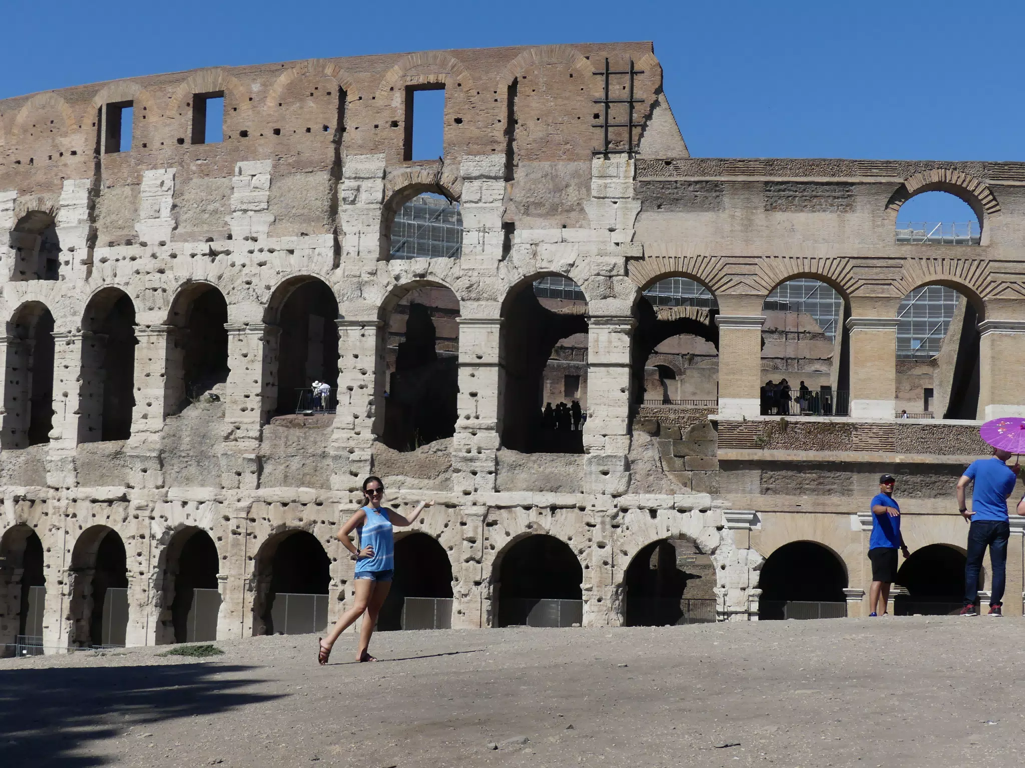 Emily at the Colosseum