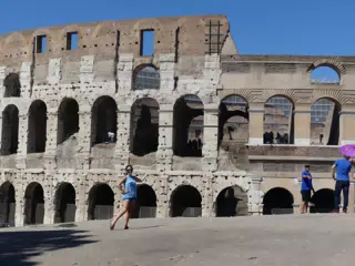 Emily at the Colosseum
