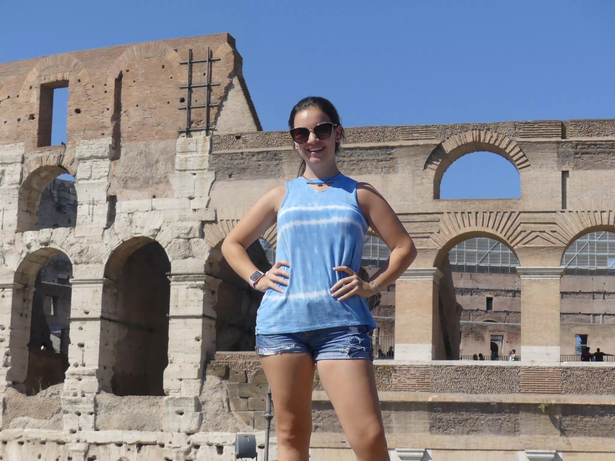 Emily at the Colosseum in Rome