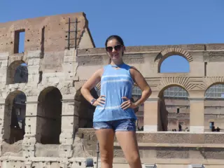 Emily at the Colosseum in Rome