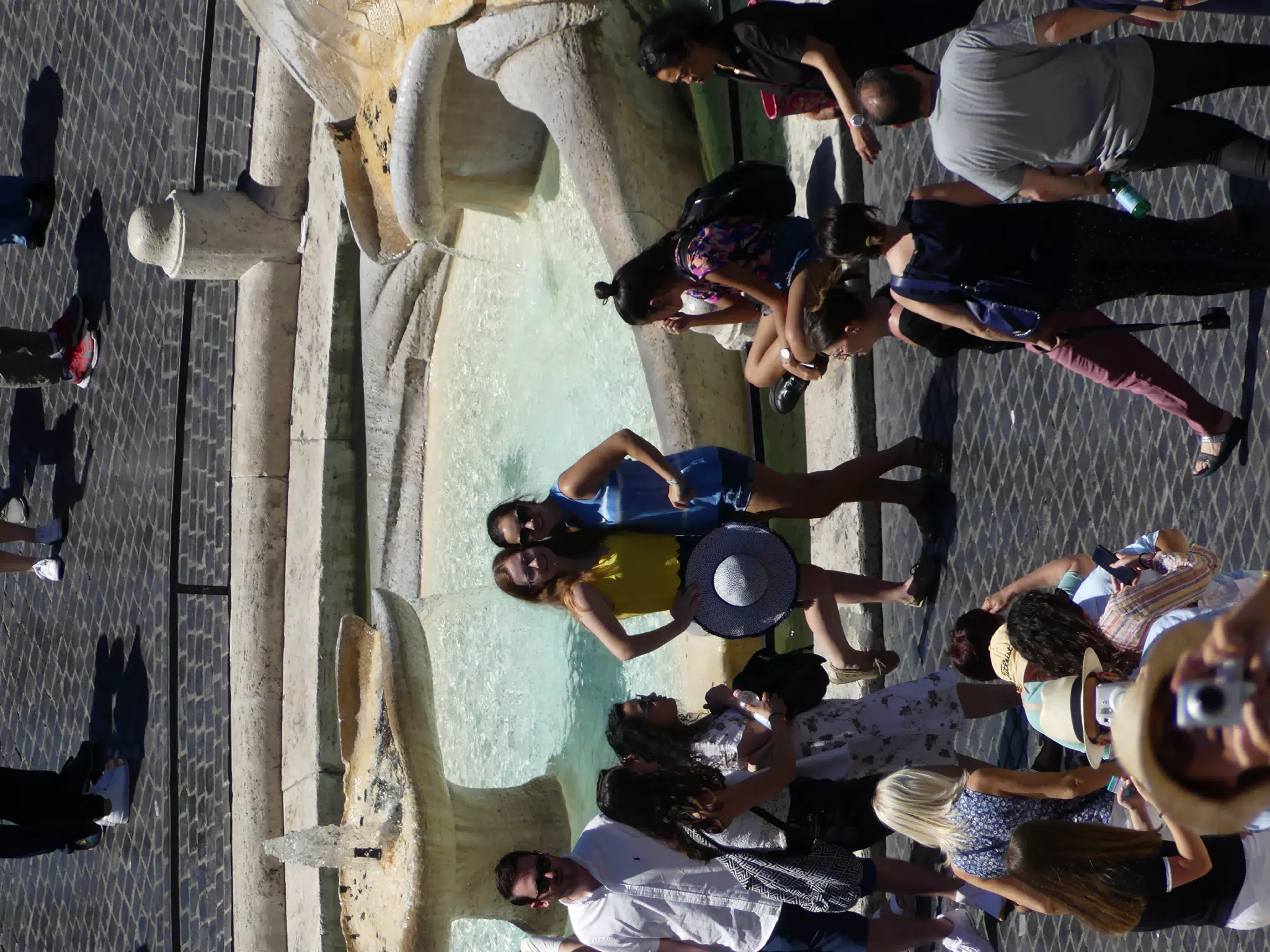Madeline & Emily at the Base of the Spanish Steps at Fountain