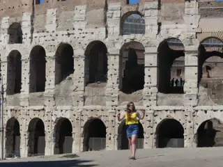 Madeline at the Colosseum