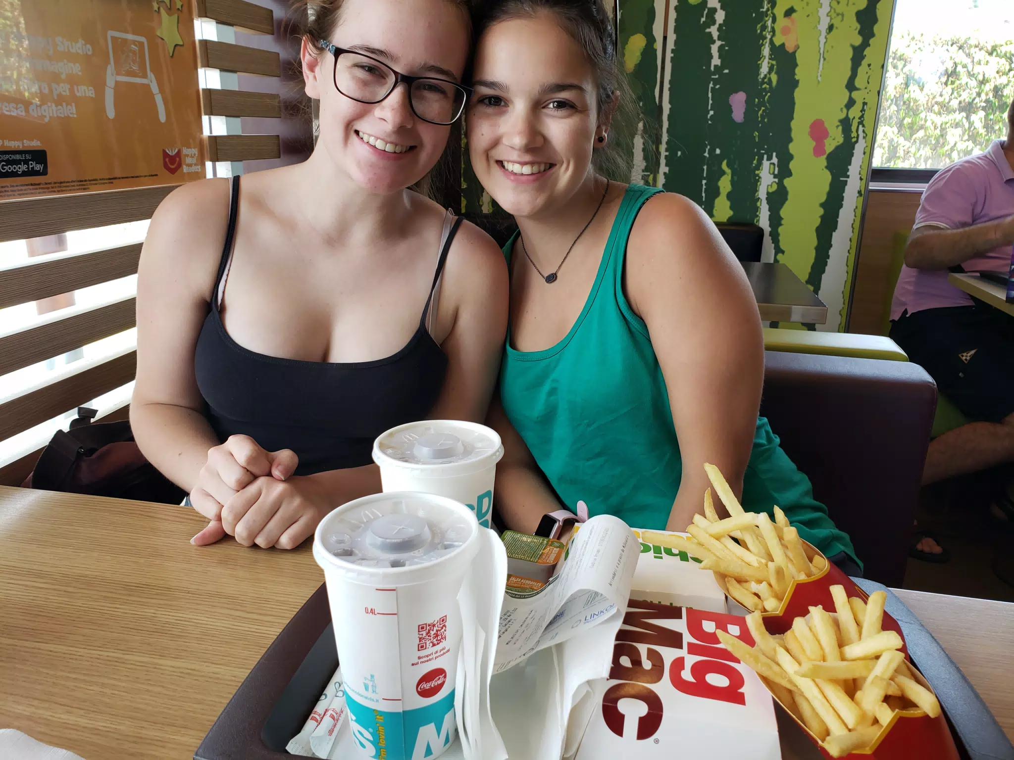McDonald's for the Girls on the Road from Roma to Napoli