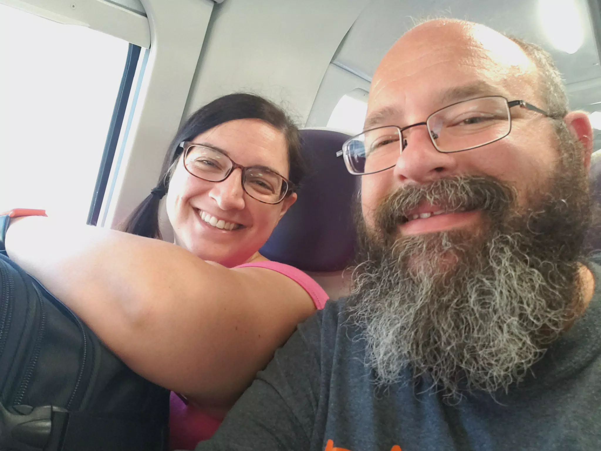 Dominica & Scott on the Italian Train