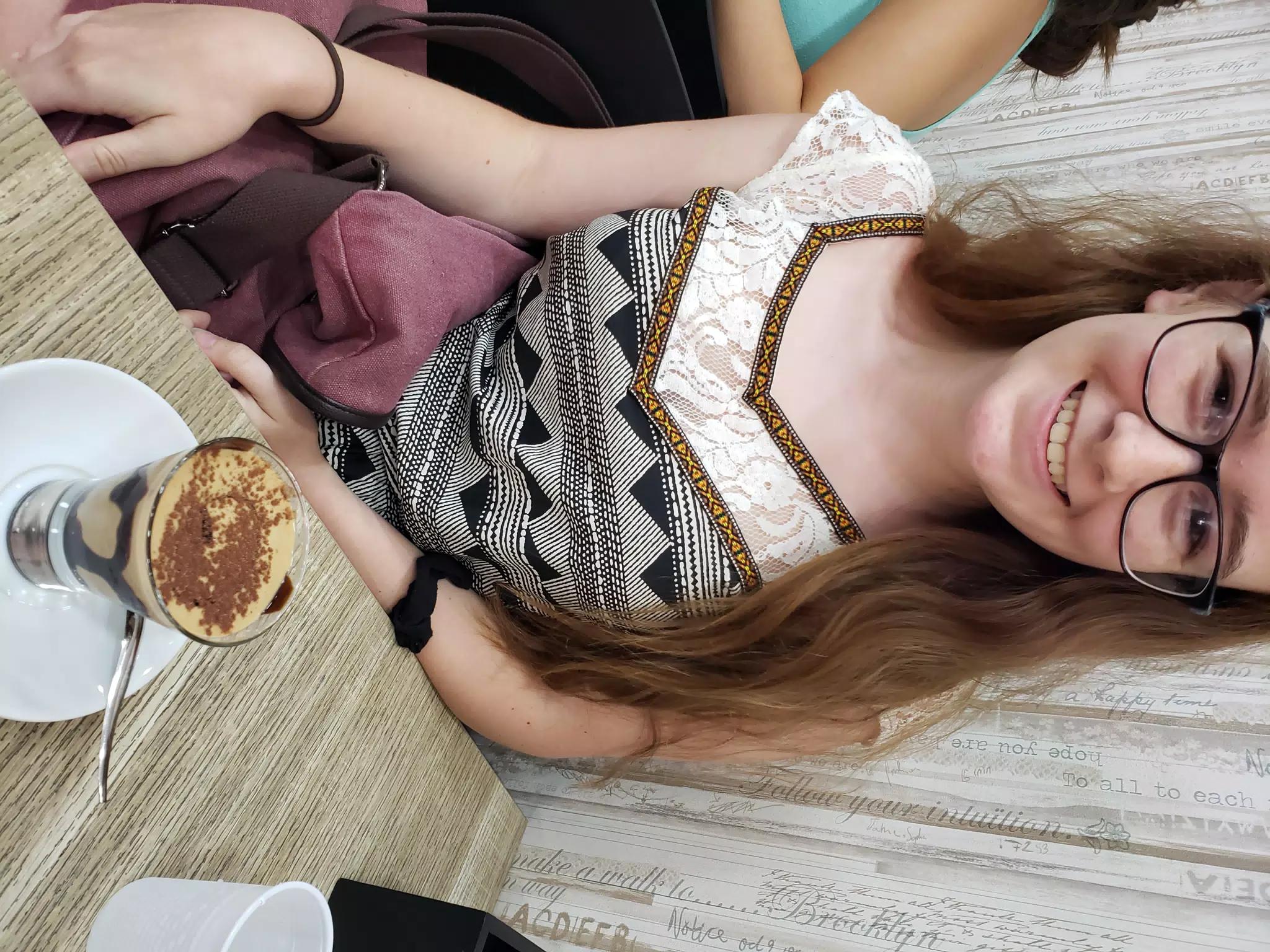 Madeline with Dessert in Italy