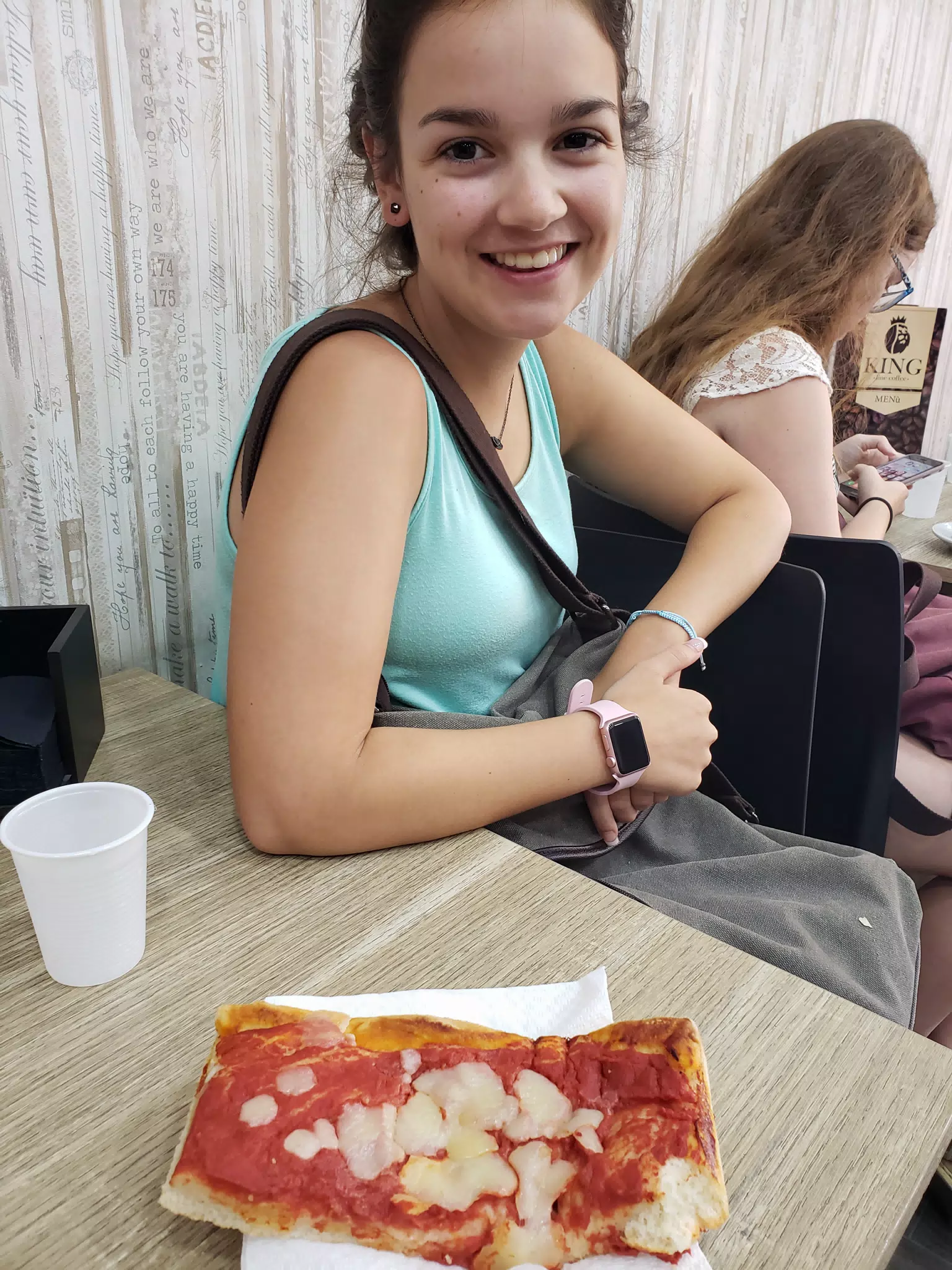 Emily with Real Napolian Pizza in Torre Annunziata Apartment