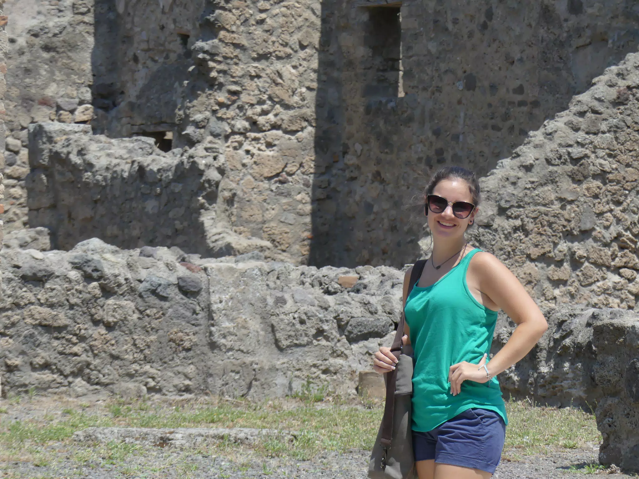 Teen in Green in Pompeii