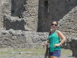 Teen in Green in Pompeii