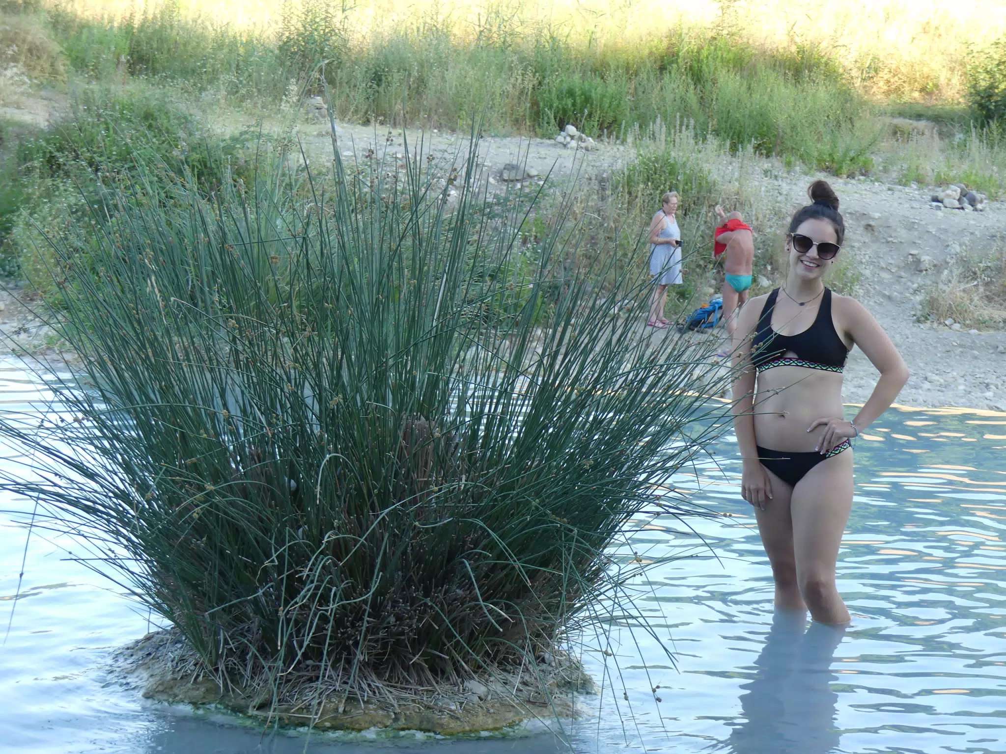 Emily at the Saturnia Spa in Italy