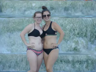 Madeline and Emily at Saturnia