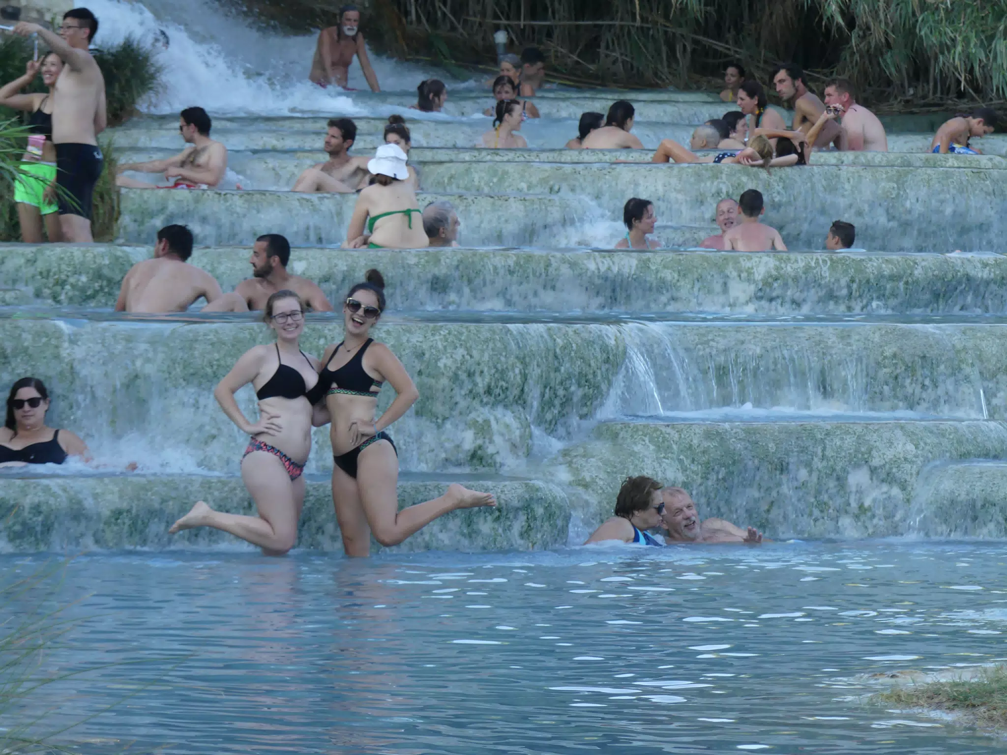 Teens Posing in Spa de Saturnia in Tuscany