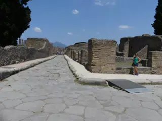 Street in Pompeii with Emily