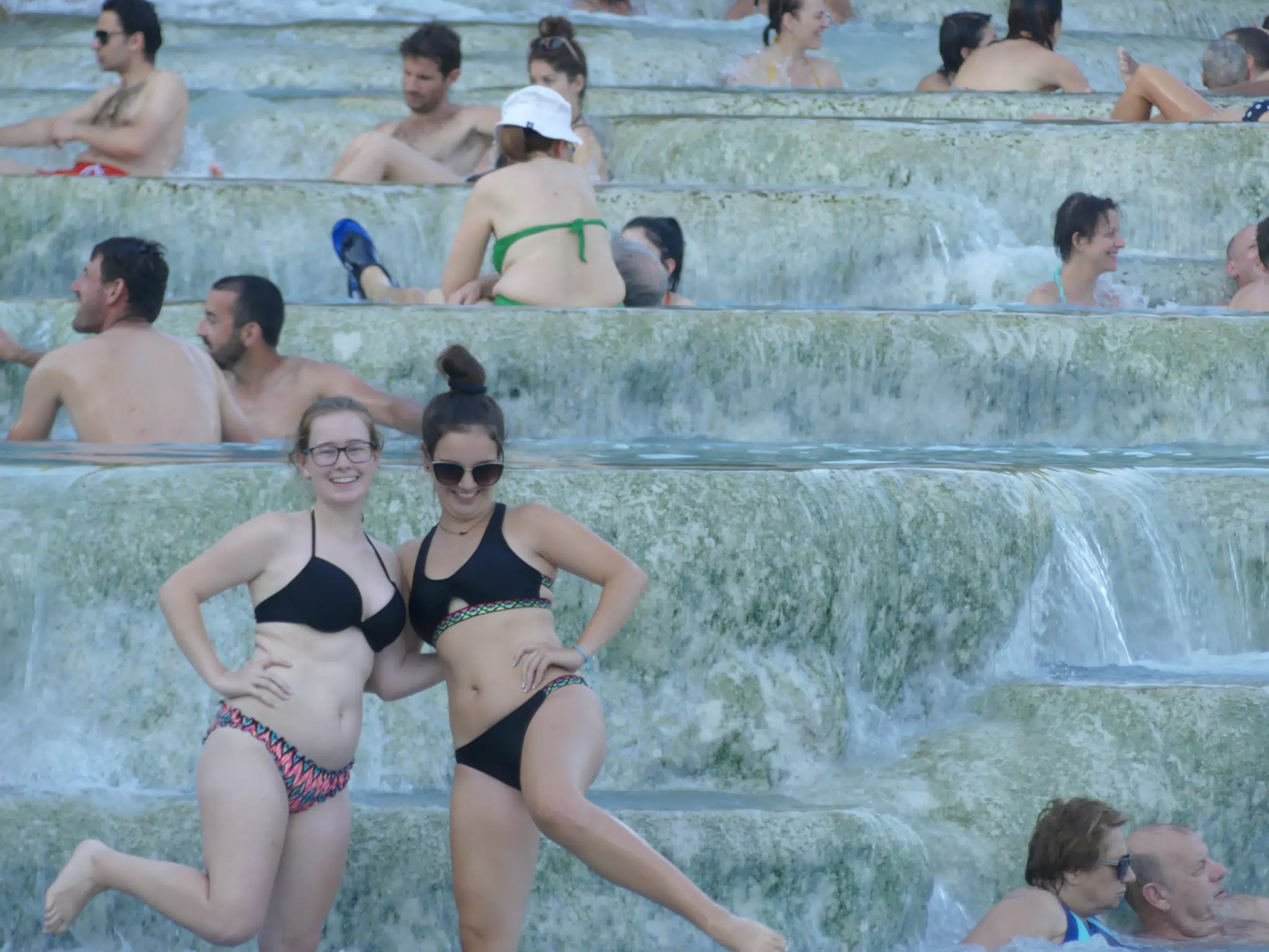 Grice Sisters in the Waterfalls at Saturnia