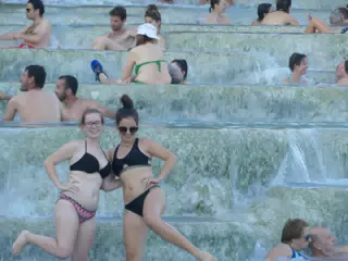 Grice Sisters in the Waterfalls at Saturnia