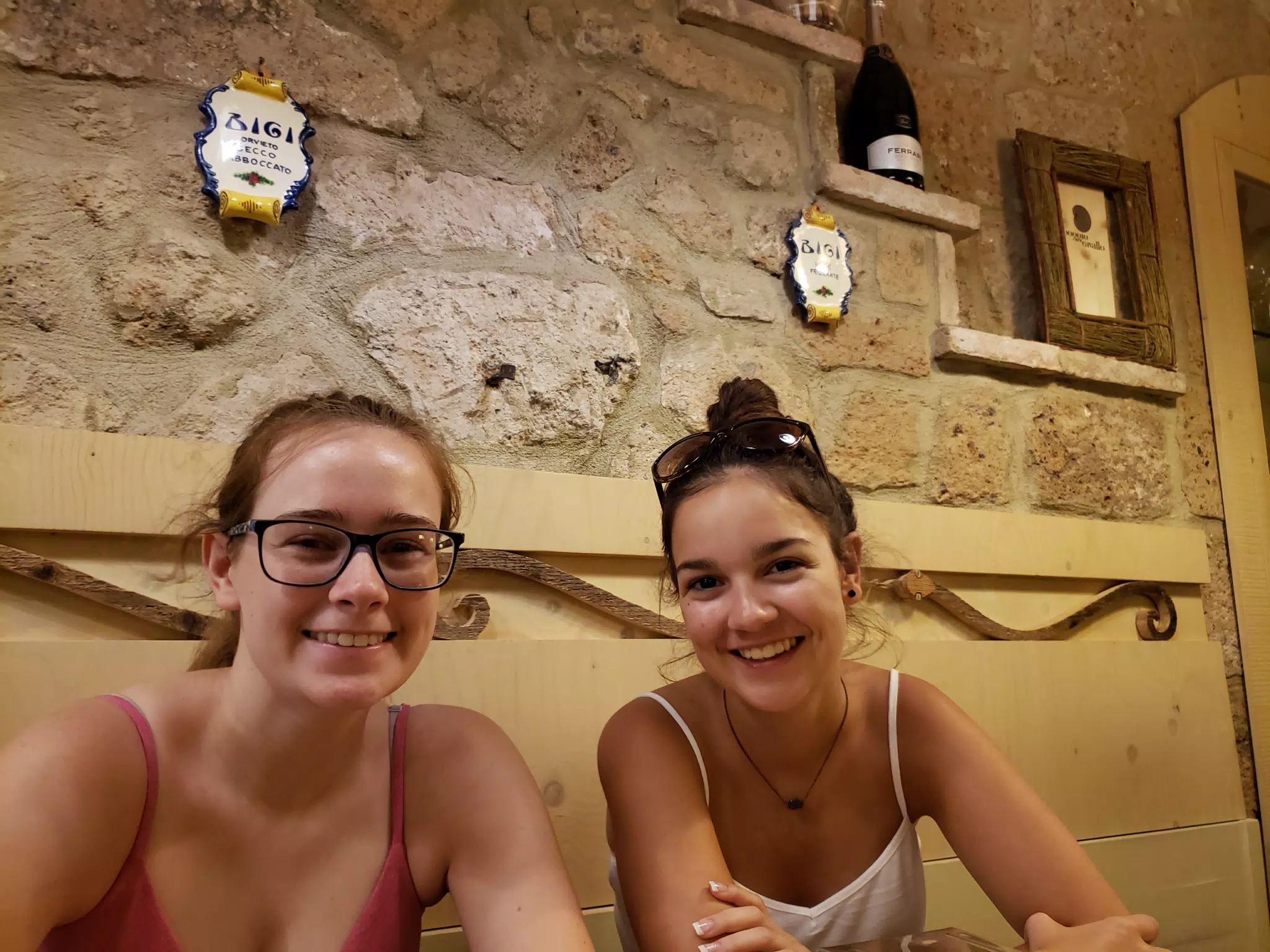 Sisters in Restaurant