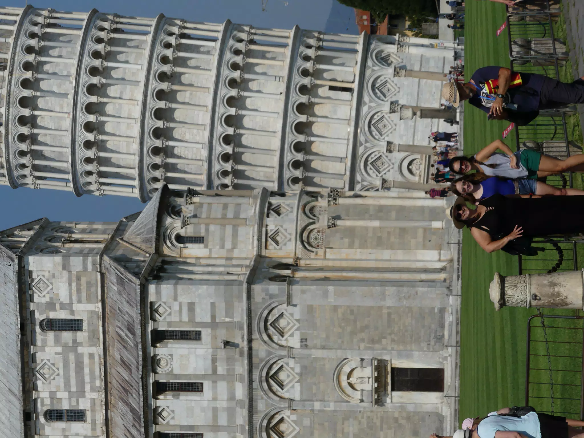 Dominica, Madeline and Emily at the Leaning Tower of Pisa
