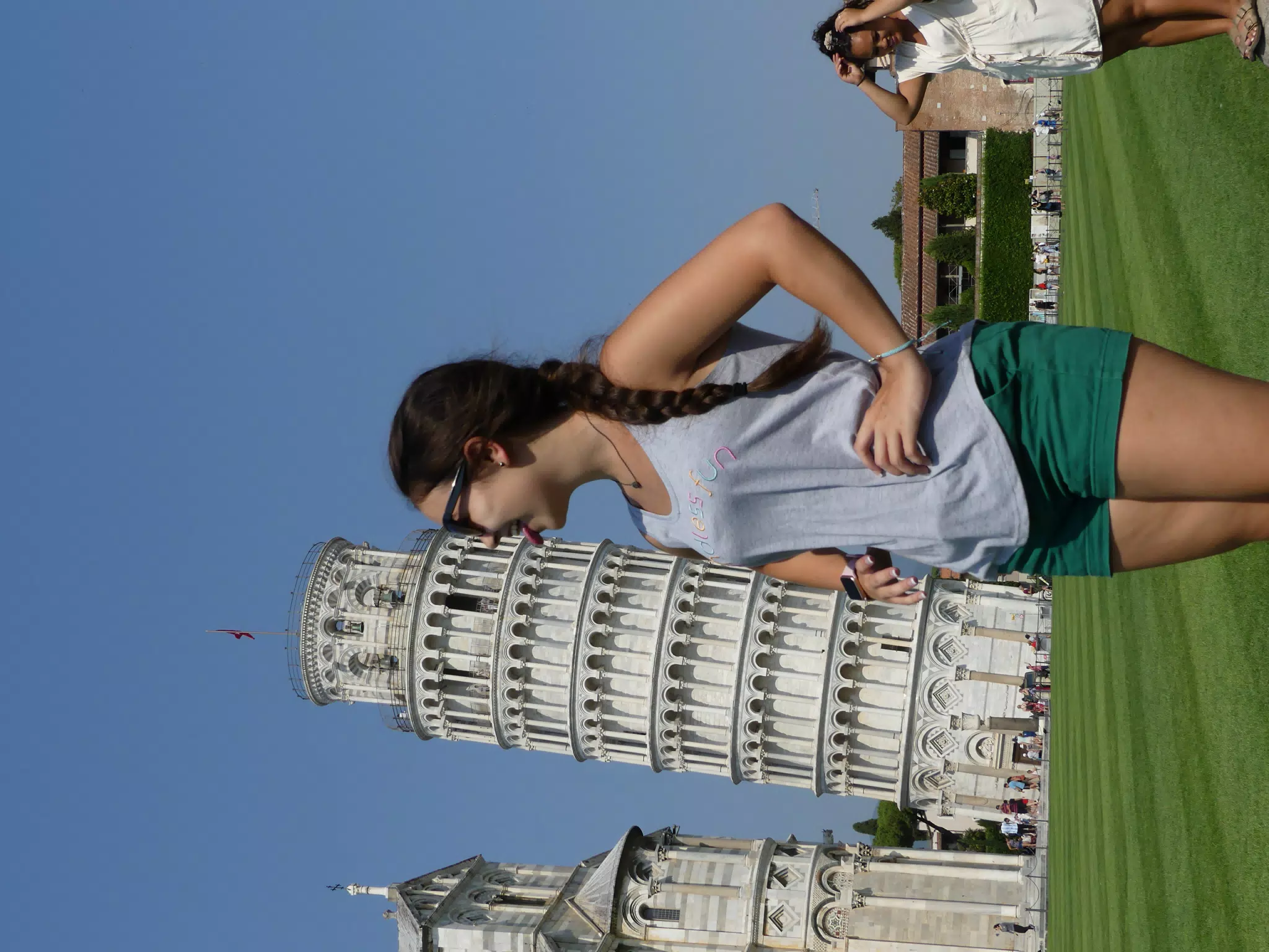 Teen Licking Leaning Tower of Pisa
