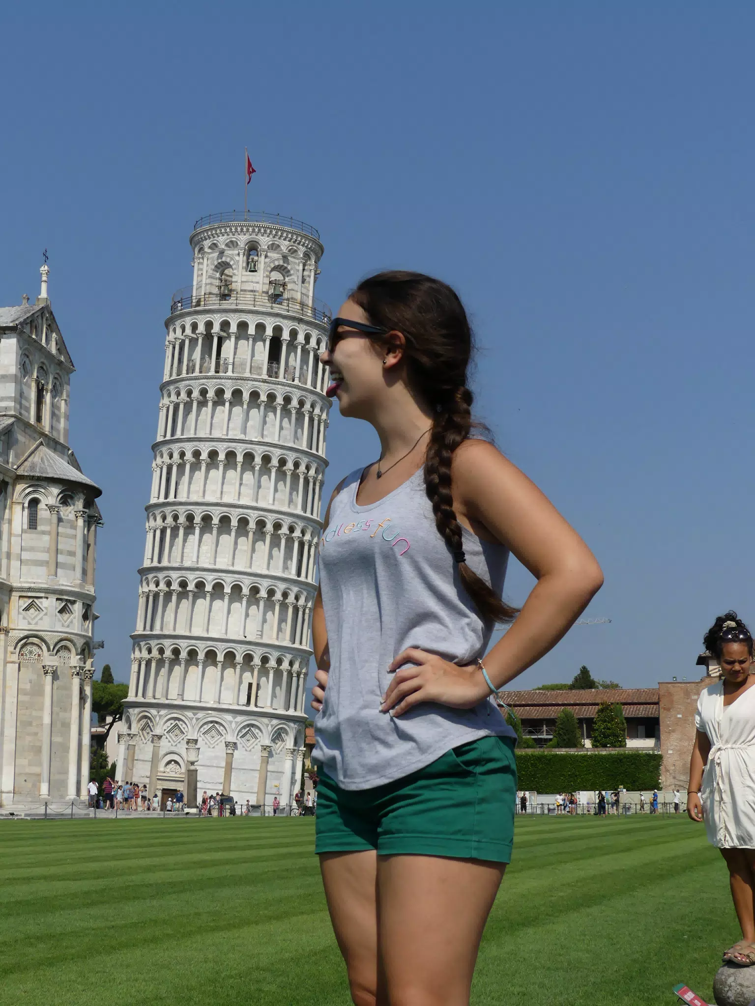 Emily Licking the Leaning Tower of Pisa