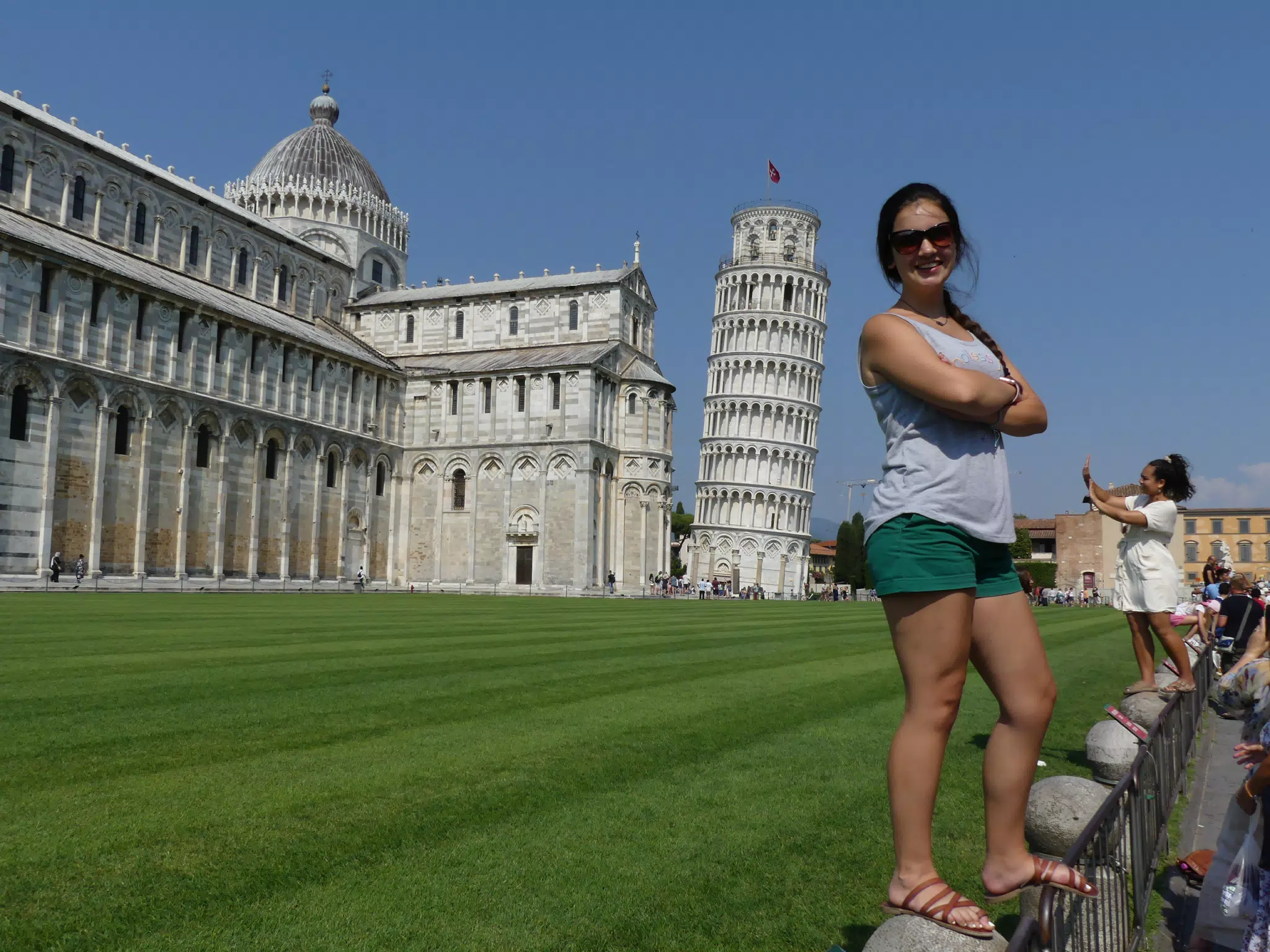 Emily at the Leaning Tower of Pisa