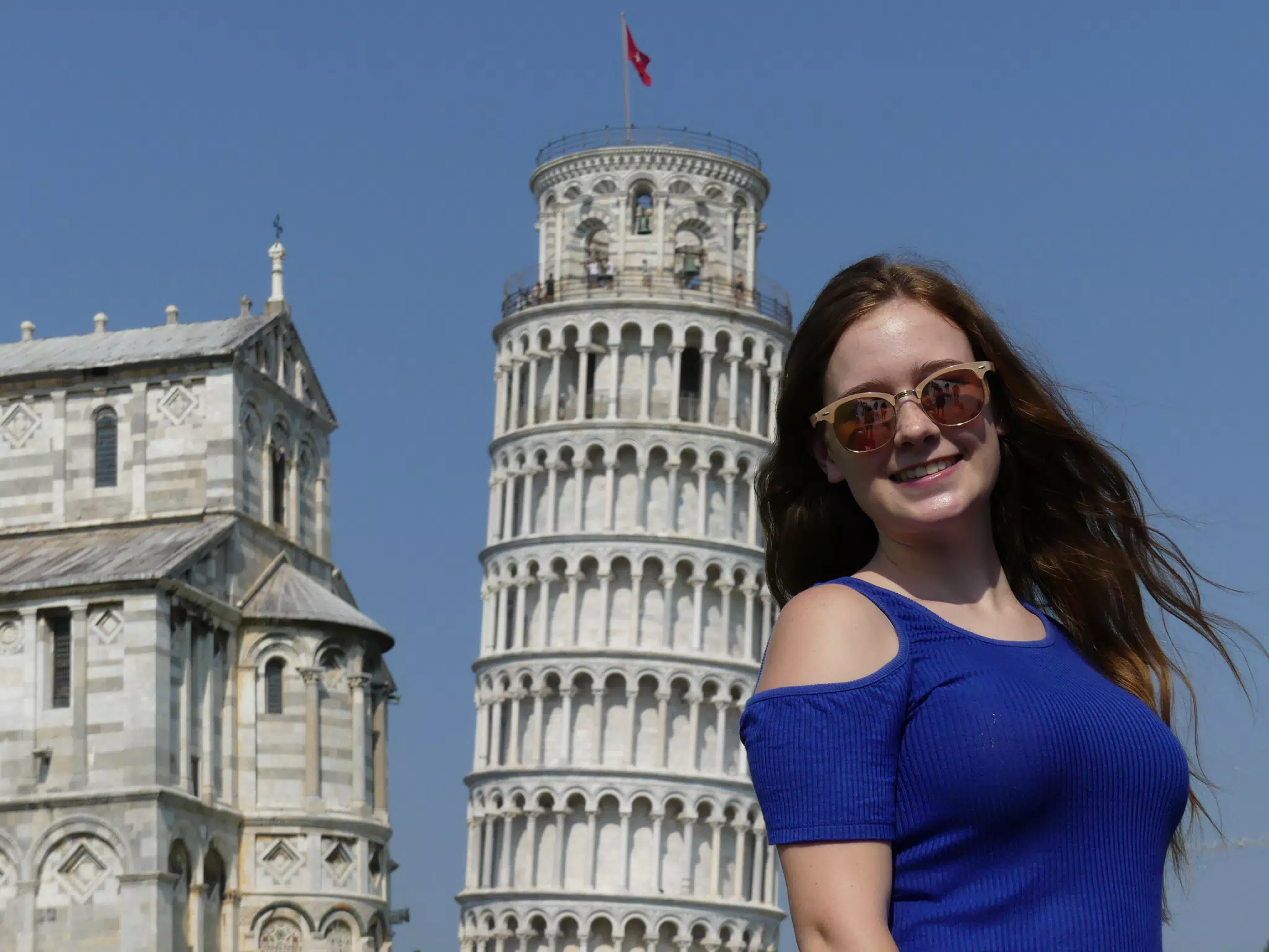Madeline at the Leaning Tower
